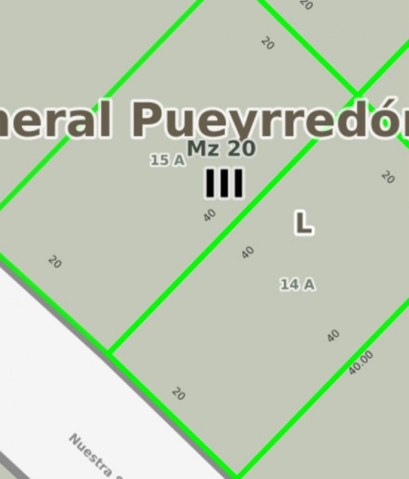 LOTE EN VENTA. SIERRA DE LOS PADRES
