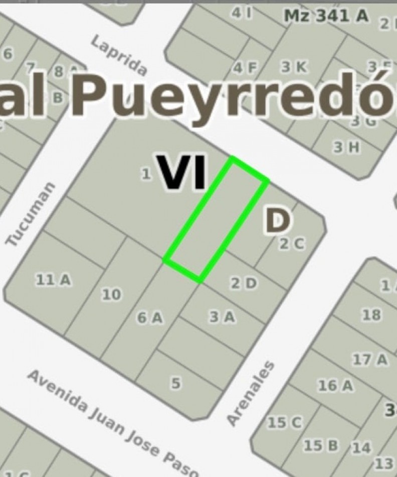 EN VENTA. LOTE 15X43. LAPRIDA 1900