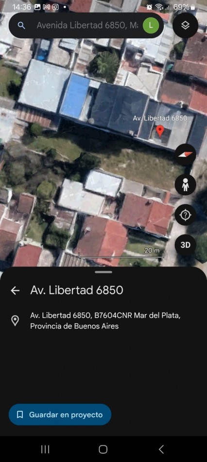Lote de terreno sobre Av. Libertad