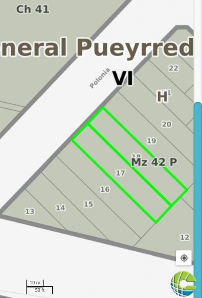 DOS LOTES JUNTOS SOBRE AVENIDA POLONIA